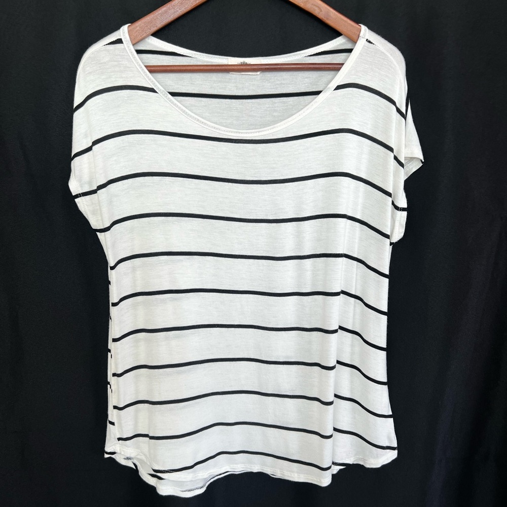 🖤🤍 REBEL SOCIETY Striped Cap Sleeve Top | Size Medium